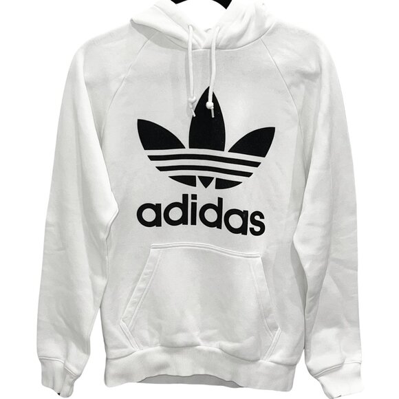 Adidas Originals White Trefoil Hoody - Picture 1 of 12